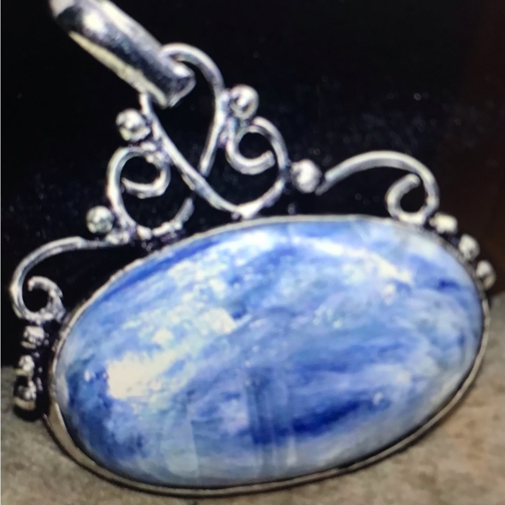 Kyanite Stamped 925 Sterling Silver Necklace